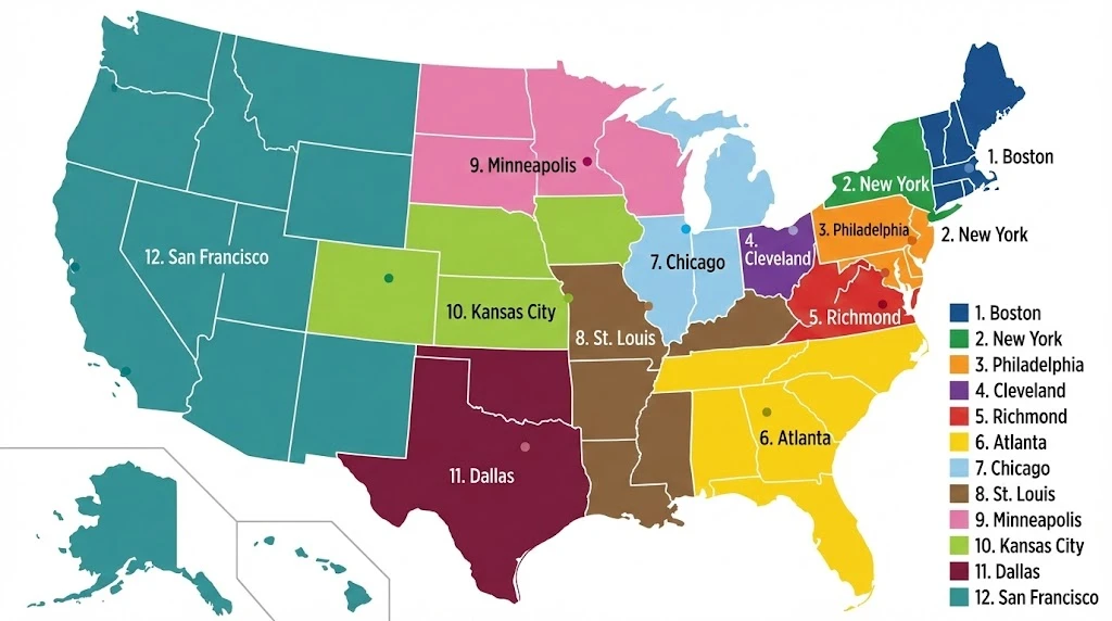 12連邦準備地区マップ