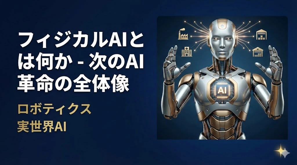 【フィジカルAIマスター講座 第1回】フィジカルAIとは何か - 次のAI革命の全体像