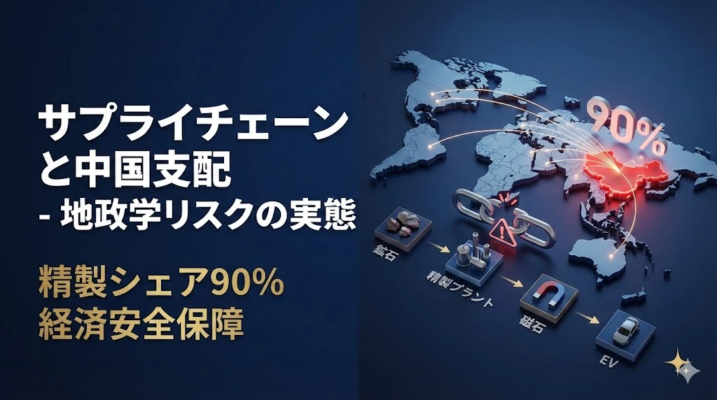 【レアアースマスター講座 第3回】サプライチェーンと中国支配 - 地政学リスクの実態