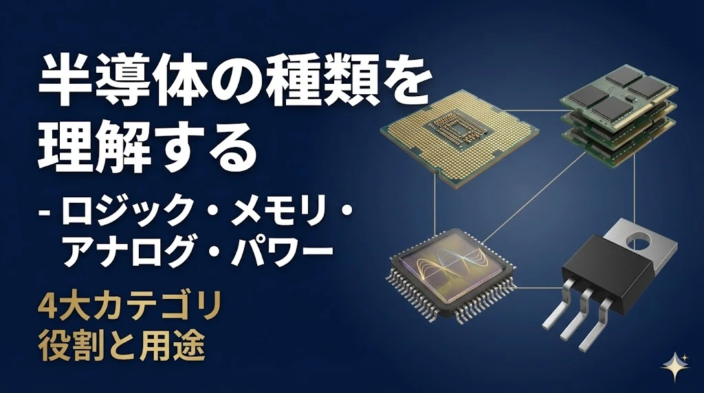 【半導体マスター講座 第2回】半導体の種類を理解する - ロジック・メモリ・アナログ・パワー